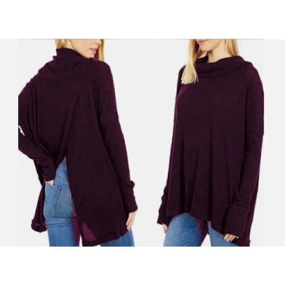 NWT Free People, Juicy Long Sleeve, date night, open back long sleeve sweater Lg - Picture 2 of 11